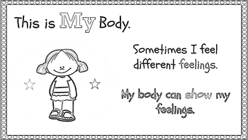 Preview of My Body Can Show My Feelings (Coloring Page/Printable)