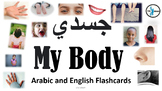 My Body Parts Arabic and English Flashcards