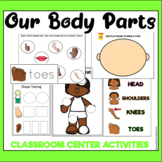 My Body Parts Center Activities (3K, Preschool, Pre-k, & K