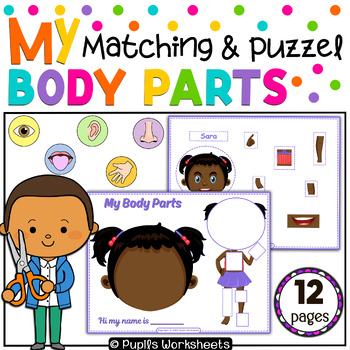 Preview of My Body Parts Matching and Puzzle Activities - My Body Parts Center Activities