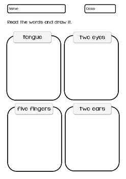 my body parts worksheet by jannah01 teachers pay teachers