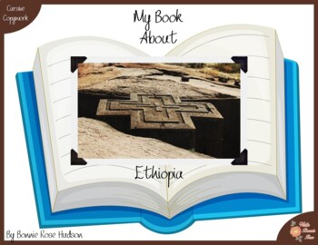 Preview of My Book About Ethiopia with Cursive Copywork