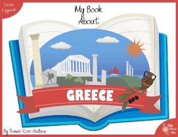 Preview of My Book About Greece with Cursive Copywork