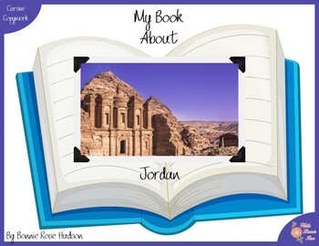Preview of My Book About Jordan with Cursive Copywork