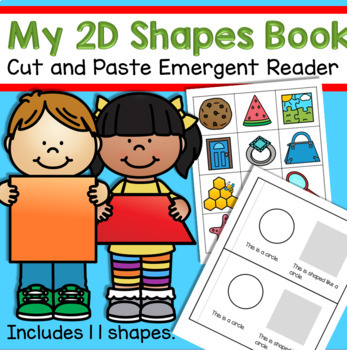 Preview of Shapes 2D Cut and Paste Emergent Reader - Match 11 Real World Pictures