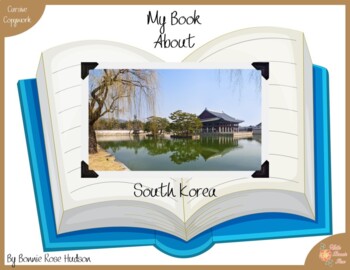 Preview of My Book About South Korea with Cursive Copywork