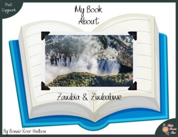 Preview of My Book About Zambia & Zimbabwe with Print Copywork