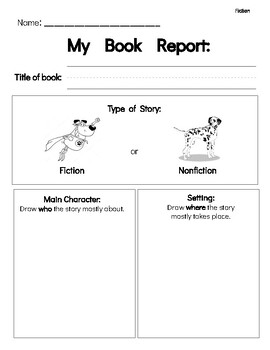 My Book Report- Fiction and Nonfiction by Mrs Carter's Creative Corner