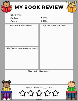 Preview of My Book Review, Blank Writing Report, Virtual Paper, Online Worksheet