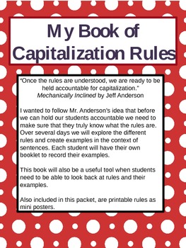 Preview of My Book of Capitalization Rules
