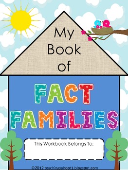 My Book of Fact Families by Teaching's a Hoot by Nicole Johnson | TpT