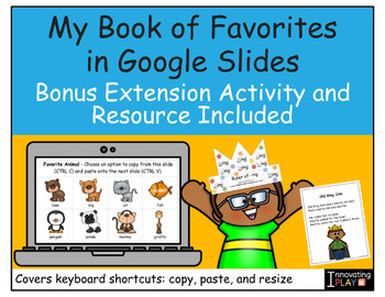 Preview of My Book of Favorites Google Slides Activity - Keyboard Shortcuts Edition