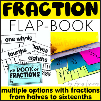 Preview of My Book of Fractions | Fraction Flap Book | Unit Fractions | Parts of Whole