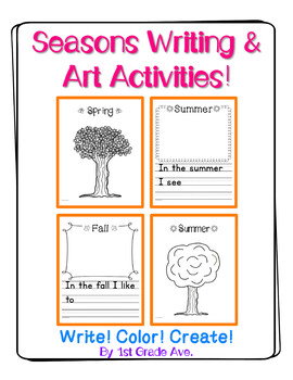 Preview of Seasons Writing Activities & Art Activities - Seesaw Activities & Printable
