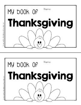 My Book of Thanksgiving by Building a Foundation | TpT