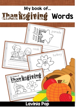Preview of My Book of Thanksgiving Words Writing Activity