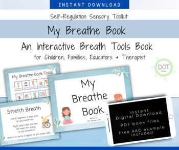 Preview of My Breathe Book, Self-Regulation, Respiratory, Sensory Diet, Interoception, AAC