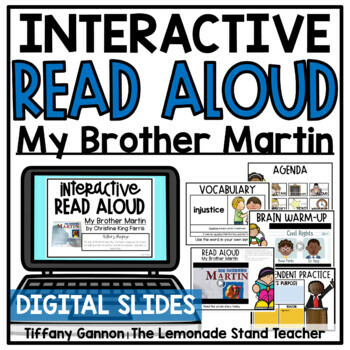 Preview of My Brother Martin | Author's Purpose Digital Google Slides TM Lessons