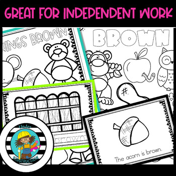 Color Brown Worksheet: (Includes- book, Cut/Paste Activity;Color Sort)