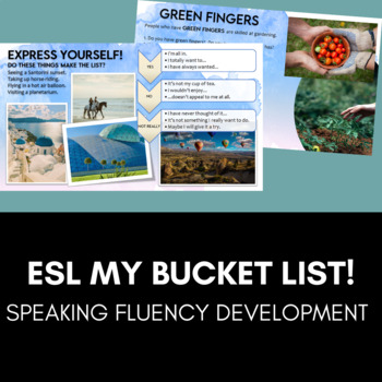 Preview of My Bucket List ESL Speaking Practice 