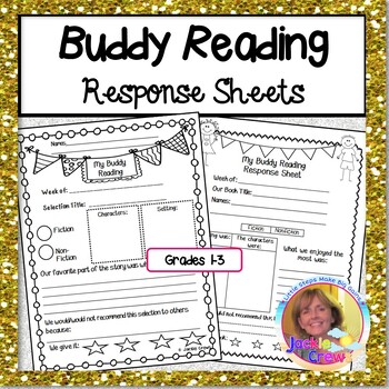 Preview of Buddy Reading Response Sheets for Any Reading Program