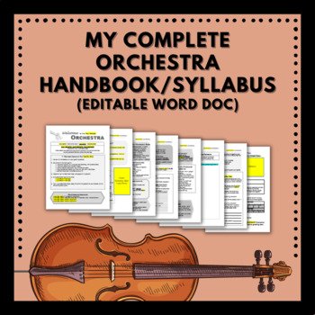 Preview of My COMPLETE Orchestra Handbook/Syllabus (EDITABLE Word Doc!)