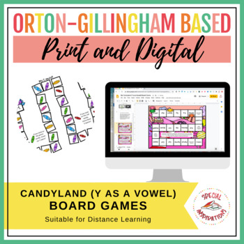 Preview of Candyland (a y as a vowel) Board Games | Print & Digital | Google Slides™