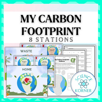 Preview of My Carbon Footprint STATIONS | Carbon Footprint Calculator Activity