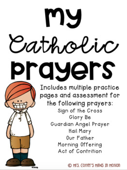 Preview of My Catholic Prayers 1 Practice Activities and Tests