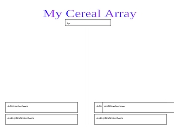 Preview of My Cereal Array