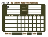 My Choices Have Consequences and Rewards Chart / Military 