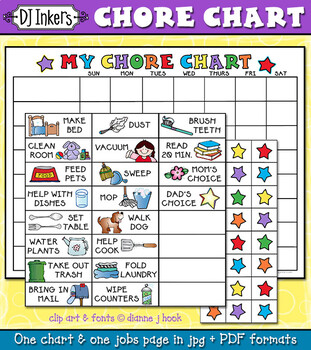 Preview of My Chore Chart Printable Download