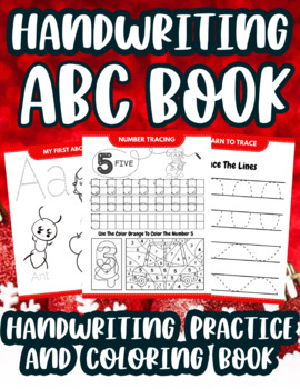 Preview of My Christmas ABC Book Handwriting Practice And Coloring Book Pages