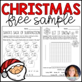 My Christmas Math Packet FREE Sample