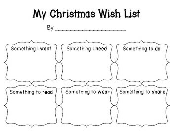 Christmas Wish List Printable: Want, Need, Wear, Read - Overstuffed Life