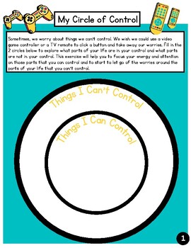 My Circle of Control by School Social Working with Kat | TPT
