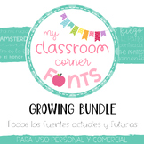 My Classroom Corner FONTS - FUENTES - GROWING BUNDLE