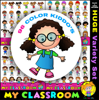 Preview of My Classroom - HUGE Clipart Character Collection. {Lilly Silly Billy}
