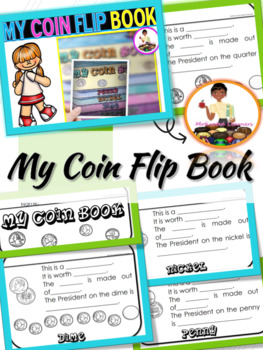 United States Money Coin Book and Posters Whole Group Centers Math