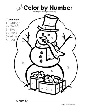 Download My Color by Letter AND Number Snowman - Winter/Christmas - BUNDLE PACK