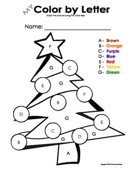 My Color by Letter Christmas Tree - Winter/Christmas by Courtney McKerley