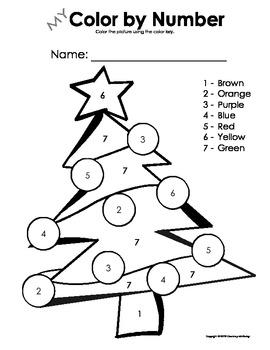 My Color by Number Christmas Tree - Winter/Christmas by Courtney McKerley