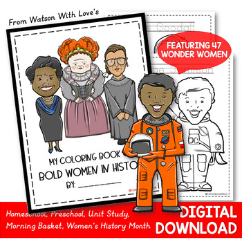 Preview of My Coloring Book of Bold Women in History | Women's History Month