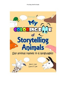 Preview of My Coloring Book of Storytelling Animals: Say Animal Names in 6 Languages (Demo)