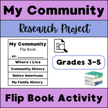Preview of My Community Research Report - Flip Book Activity