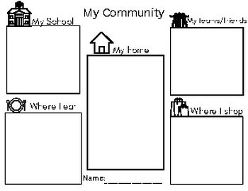 Preview of My Community Worksheet