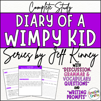 Preview of My Complete Novel Study any Book: “Diary of a Wimpy Kid” Series by Jeff Kinney