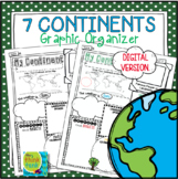 Continents Graphic Organizer | Distance Learning | Digital