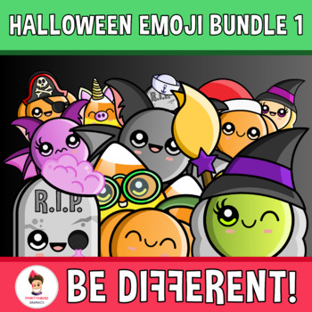 Preview of Halloween Emoji Bundle 1 Clipart