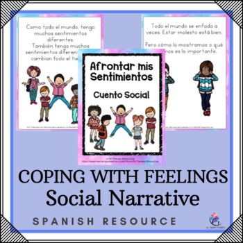 Preview of My Coping with Feelings Book - Social Narrative & Activities - SPANISH VERSION